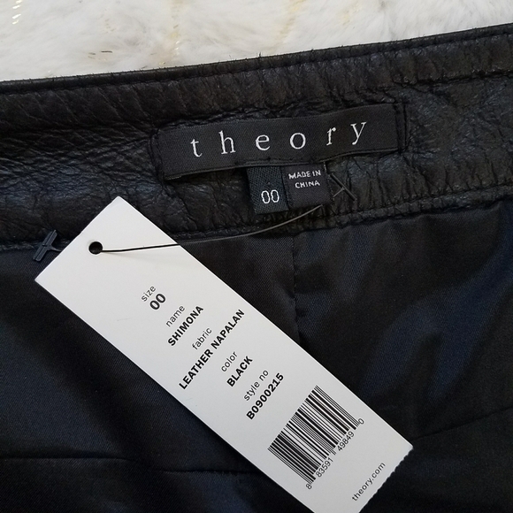 Theory Shimona Lambskin Leather Flare Pants - Picture 10 of 12